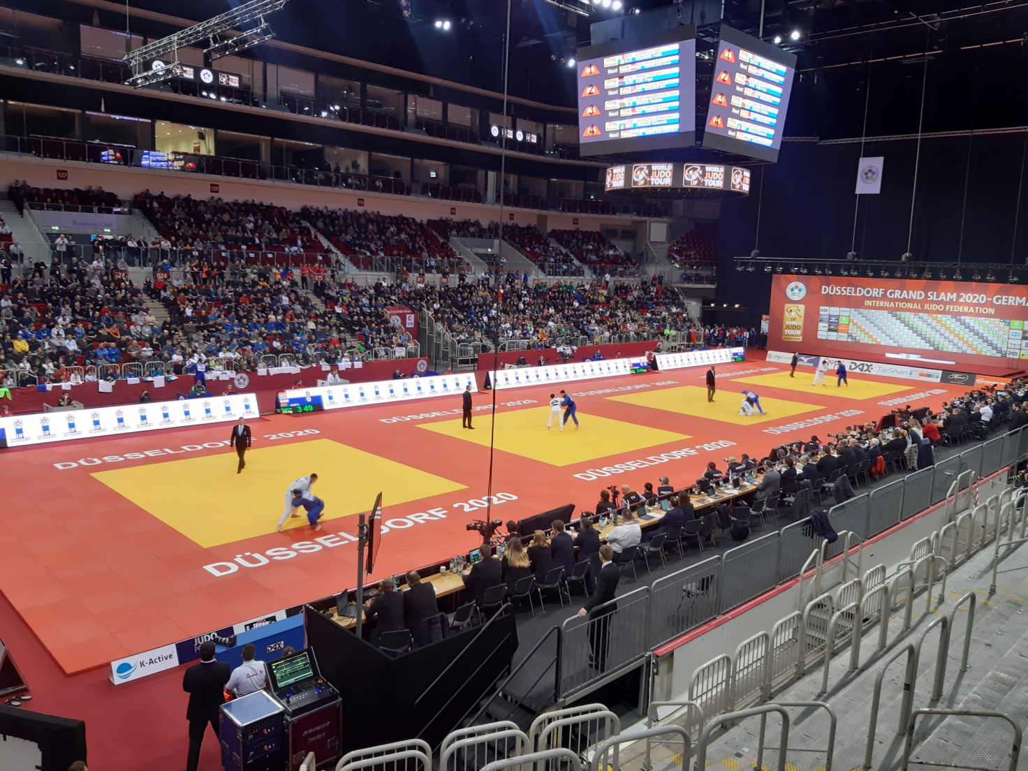 Die Halle in Düsseldorf beim Judo Grand Slam 2020